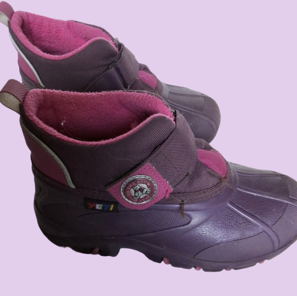 Yeti Kids Purple Pink Winter Boots - Size 2